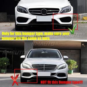 Real Carbon Fiber 2x Car Front Bumper Fog Light Grille <b>Grill</b> Air <b>Vent</b> Cover for Mercedes for Benz W205 C250 C300 C43 2015-2018 - Product Image 2
