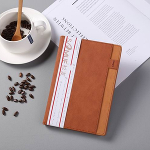 Pequeño termo de tapa dura azul Bloc de notas diario con pluma bucle y gran bolsillo para teléfono - Product Image 6