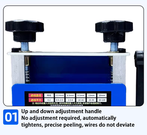 Dénudeur de câbles pour machine à dénuder les câbles de 0,5 à 20 mm, avec 8 canaux et 5 lames, poignée amovible pour fils unipolaires - Product Image 4