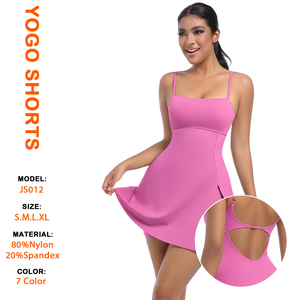 Vente en gros d'une seule pièce sexy <span class=keywords><strong>de</strong></span> dames fronde mince body <span class=keywords><strong>de</strong></span> sport robe <span class=keywords><strong>de</strong></span> tennis femmes Gym porter des jupes fitness course yoga combinaison - Product Image 3