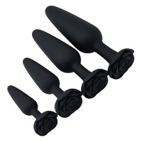 Dilatateur anal en silicone multicolore en forme de rose, jouet sexuel pour adultes, masturbation, plug anal géant doux, couple homme femme