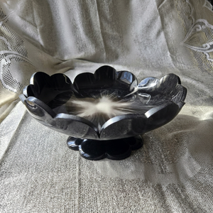 Bol en résine noire personnalisé, fait main, écologique, décoration moderne pour la maison, centre de table pour les fêtes - Product Image 1