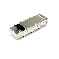 Connecteur I/O blindé Amphenol QSFP28 1x1 SMT Cage Thru Bezel U95-A151-100A pour transceiver 100G