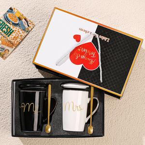 Ensemble cadeau saint valentin transfrontalier <span class=keywords><strong>nouvelle</strong></span> tasse d'amour en marbre 1314 Couple tasse en céramique tasse à eau - Product Image 4