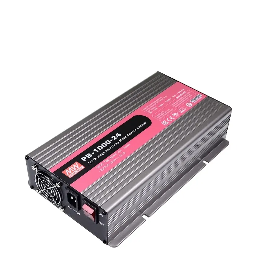 평균 우물 PB-1000-48 1000w 17.4A 지능형 충전기 배터리 전원 공급 장치 저렴한 스위칭 전원 공급 장치 48 볼트