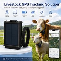 목장 관리용 태양광 GPS 추적기 20000mAh 노동력 및 가축 손실 문제 해결 농장 방목 양 사육 목초지