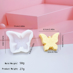 Grosir cetakan kue silikon berbentuk kupu-kupu alat panggang cetakan untuk kue coklat makanan penutup permen Mousse kue polimer - Product Image 5