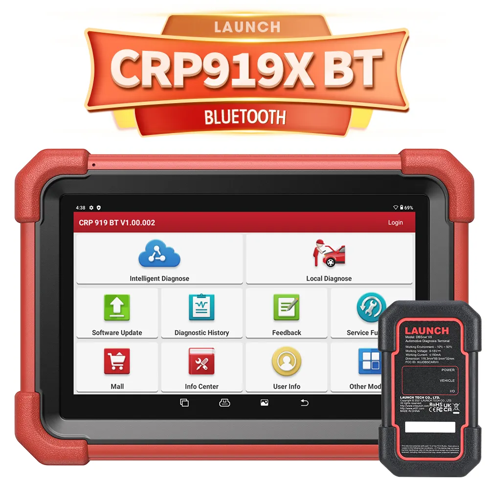 إطلاق Crp919x Bt تشخيص كل نظام Ecu الترميز جميع السيارات 2 سنوات مجانا Upgate Obd2 الماسح الضوئي السيارات السيارة آلة التشخيص