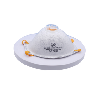 Respirator Wajah Pelindung Industri FFP2 Sekali Pakai yang Disetujui <span class=keywords><strong>CE</strong></span>, Masker Wajah Anti Debu Partikulat, Respirator Non-woven - Product Image 3