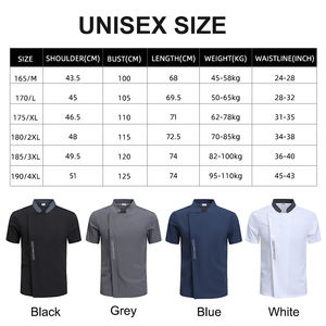 ชุดเสื้อแจ็กเก็ตสำหรับเชฟเครื่องแบบวิศวกรก่อสร้างร้านอาหารใหม่เสื้อโค้ทสำหรับทำอาหารในห้องครัวพร้อมตาข่ายด้านข้าง - Product Image 2