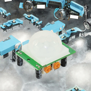 Módulo de <span class=keywords><strong>sensor</strong></span> de movimiento PIR XAORI, salida de <span class=keywords><strong>220V</strong></span>, disparador interno, detección de 5-10M, montaje oculto, tablero verde/azul opcional - Product Image 3