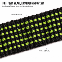 Sangle en nylon luminescente verte de 20 mm et 25 mm, personnalisable, pour équipement de plein air et pièces de sacs