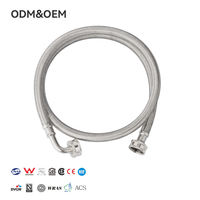 Tuyau flexible tressé en acier inoxydable 15,5 mm F3/4-11.5NH X F3/4-11.5NH Coude à 90 degrés Connecteur moderne pour alimentation en eau de cuisine