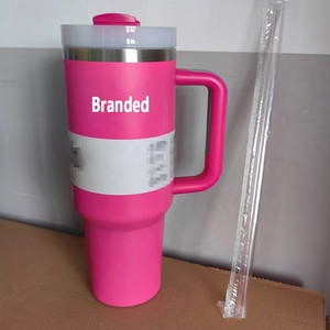 40oz tùy chỉnh cách điện du lịch Mug đôi tường thép không gỉ cốc cốc bán buôn số lượng lớn với xử lý rơm và nắp - Product Image 2