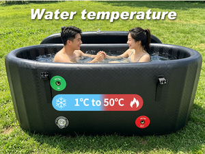 Bain froid gonflable professionnel 8 cm avec technologie Drop Stitch et refroidisseur d'eau intégré pour bain de glace - Product Image 3