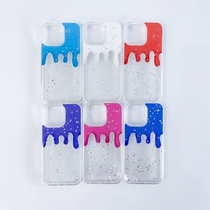 Sang trọng từ PU thời trang long lanh ánh sáng da kem lỏng thiết kế mới rõ ràng chủ đề Băng nọc độc Gradient TPU điện thoại di động trường hợp - Product Image 1