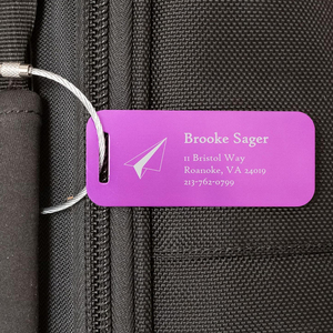 Cá nhân hoá tùy chỉnh giá rẻ colourful nhôm kim loại du lịch hành lý thẻ ID hành lý tag - Product Image 3