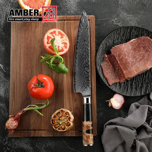 Hot bán chuyên nghiệp 9 inch Gyuto nhựa gỗ xử lý 67 lớp VG10 Damascus thép đầu bếp dao - Product Image 3
