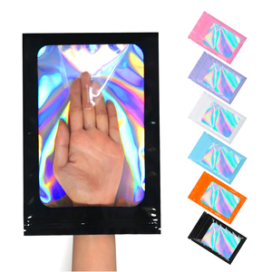 Bolsas de Mylar con Cierre, Bolsas de Plástico con Cierre Hermético, Bolsitas Negras para Teléfono, Bolsitas Holográficas con Forma de 3.5 Sachets 13*18 - Product Image 1
