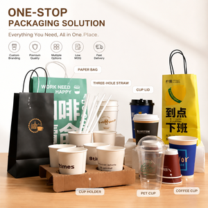 Prix d'usine – Gobelets à thé et café jetables écologiques en papier kraft blanc à paroi simple de 7/9 oz avec logo personnalisé - Product Image 2