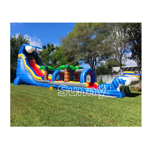 <span class=keywords><strong>Toboggan</strong></span> aquatique <span class=keywords><strong>gonflable</strong></span> de qualité commerciale <span class=keywords><strong>avec</strong></span> <span class=keywords><strong>piscine</strong></span>, grand <span class=keywords><strong>toboggan</strong></span> aquatique <span class=keywords><strong>gonflable</strong></span> en forme de palmier à double piste, à vendre - Product Image 1