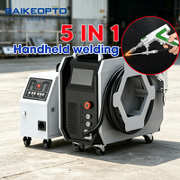 Machine de soudage laser portative 5-en-1, refroidie par air, pour soudage, découpe, nettoyage et élimination de la rouille