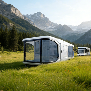 <span class=keywords><strong>Maison</strong></span> conteneur capsule spatiale de luxe portable Offre Spéciale préfabriquée <span class=keywords><strong>en</strong></span> acier léger avec panneau sandwich pour immeuble de bureaux - Product Image 1