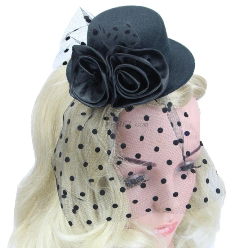 Fascinator Con Piume E Velo Per Donna - Fermaglio 2 In 1, Cappello Da Cerimonia Elegante