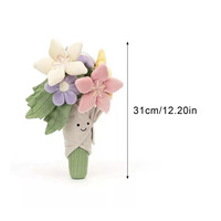 7351 Custom Multi Colors Plüsch Lächeln Gesicht Blumen puppe Bouquet Schönes Dekor Spielzeug Geburtstags geschenk für Mädchen Bouquet Plüsch tier