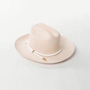Wholesale Vintage Femme Unisex Women Cowboy Felt Hat Wholesale Wide Brim 100% Wool Felt Fedora Hats - Product Image 1