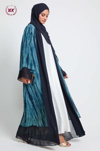 Nouvelle Arrivée 2026 : Abaya Musulmane Superposée Effet <span class=keywords><strong>Voile</strong></span> Océan, Robe de Luxe en Chiffon Style <span class=keywords><strong>Kimono</strong></span> à Manches Chauve-Souris – Vente en Gros - Product Image 5