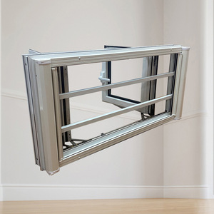 Fenêtre à <span class=keywords><strong>double</strong></span> battant en alliage d'aluminium à rupture de pont thermique, garde-corps antivol, fenêtre à battant pour cuisine, fenêtres et portes en aluminium - Product Image 5