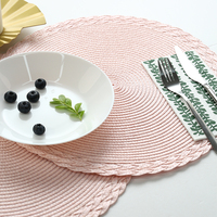 Usine PP tissé rond napperon résistant à la chaleur bols vaisselle tapis pour la décoration de la maison tapis et tampons