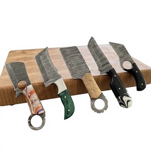 Couteau de chasse et de survie à lame fixe mini, en acier Damas artisanal, pointe tombante, manche en bois, qualité industrielle, pour revendeurs OEM 58/60 - Product Image 3