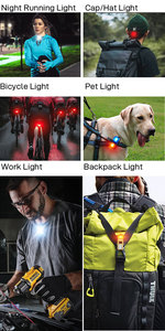 Luce LED Ricaricabile USB Bianca Blu Rossa con Clip per Cappello, Bicicletta, Animali Domestici, Corsa Notturna, Mini Luce da Lavoro - Product Image 6