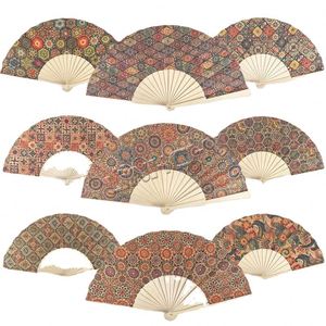 New Arrival Custom Vintage Bark Wooden <b>Folding</b> Hand Fans for Wall Hanging Decoration - Product Image 3