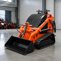 LIVRAISON GRATUITE Mini-chargeuse compacte sur chenilles CE/EPA avec godet, trancheuse et charrue rotative – Fabrication chinoise