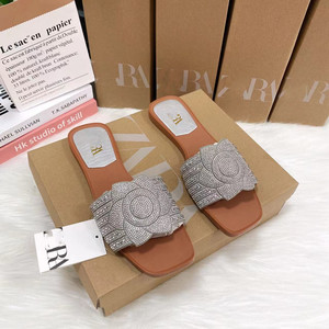 Sandalias planas de verano para mujer con hebilla, punta abierta, sin cordones, punta cuadrada, zapatos casuales de vestir - Product Image 5