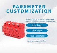 Parafoudre AC SPD personnalisé 4 phases T2 50-100KA 275V Protection contre la foudre Certifié CE Équipement électronique pour système solaire 35mm