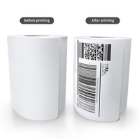 Etiqueta de Transferencia Térmica Personalizada Premium de 100 mm y 150 mm, Papel Autoadhesivo de Goma Termofusible TTR para Impresora de Códigos de Barras, Logística Minorista