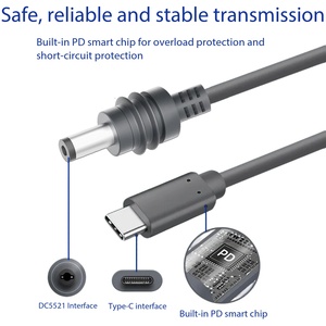 สายชาร์จแบบ USB‑C PD เป็น DC สำหรับโรงงาน ใช้งานร่วมกับ Starlink Mini สายไฟกันน้ำแบบ Heavy‑Duty ขนาด 18AWG รองรับ OEM ODM - Product Image 1