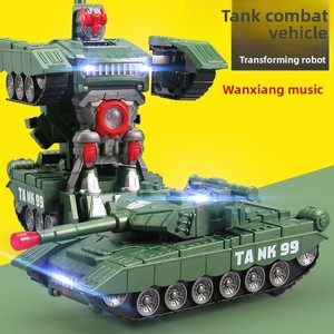 Voiture de police électrique omnidirectionnelle déformable pour garçon, avec lumières cool, transformable en robot, voiture de sport ou char, en plastique, pour les 4-6 ans, vente en gros - Product Image 3