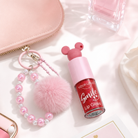 Livraison Rapide Brillant à Lèvres Smile Handle OEM Marque Privée Gel Scintillant Rouge Tête de Brosse Souple Léger Retouche Quotidienne