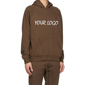 Custom Logo Raglan Sleeve <b>Pullover</b> Fleece Hoodie <b>Men</b> Heavyweight French Terry Blank Streetwear Hooded Sweatshirt - Product Image 1