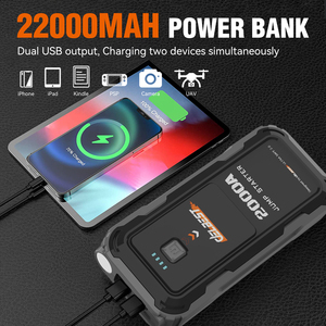 Professional 2000A Peak Car <strong>Battery</strong> <strong>Booster</strong> for Trucks Vans &amp; SUVs Extreme Weather Ready LED Light Function <strong>Use</strong> for Motorcycles - Product Image 3