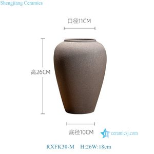 Ensemble de 3 vases en céramique <span class=keywords><strong>taupe</strong></span> mat style Wabi-Sabi RXFK30-LMS - Product Image 4
