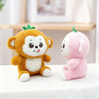 Kawaii grappige aap knuffel, zacht roze pluche dier met uitstekende tong, cadeau voor meisjes verjaardag, knuffel speelgoed