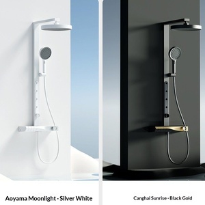 R&T S60 Shower Set with Slide Bar Copper Wall <b>Mount</b> Back <b>Spray</b> Household - Product Image 2