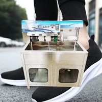 Machine à laver les chaussures à 6 têtes brosse et sécheuse pour 25 paires, machine de lavage, stérilisation et séchage de chaussures en promotion