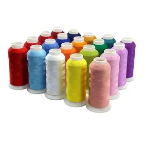 High Quality 100% Rayon Dyed 150G Polyester 250D 150D 120D Red Golden Viscose Embroidery Thread For Sewing And Crochet